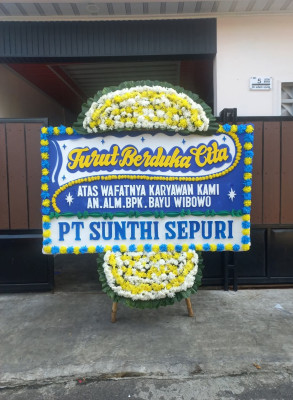 Papan Bunga Duka di Pasuruan